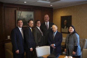 Members of the South Bend delegation with Speaker Brian Bosma