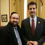 Rabbi Sadwin and Rep. John Sarbanes after Prime Minister Netanyahu's joint address to Congress.