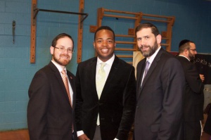 Rabbi A.D. Motzen; William Godwin,  Esq., director of external affairs for One Chance Illinois and Rabbi Mordechai Raizman, executive director of operations for the Associated Talmud Torahs