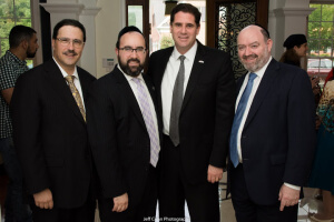 Dr. Michael Elman, Rabbi Ariel Sadwin, Israeli Ambassador Ron Dermer, and Mr. Jan Loeb