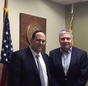 Rabbi Avi Schnall and Senator Bob Singer