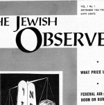 The Jewish Observer Vol. 1 No. 1 September 1963/Tishri 5724