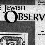 The Jewish Observer Vol. 1 No. 8 May 1964/Sivan 5724
