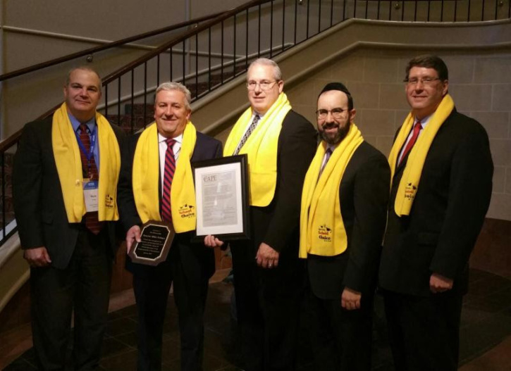 Pennsylvania CAPE (Council for American Private Education) leaders presenting State Senator Mike Folmer with the 2017 School Choice Champion Award
