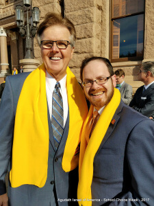 Rabbi A.D. Motzen with Texas Lt. Governor Dan Patrick in Austin