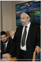 Reb Shia Markowitz leading a session at the recent Agudah Convention