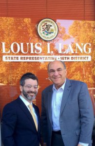 Rabbi Shlomo Soroka and Illinois House Deputy Majority Leader Lou Lang 