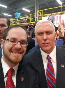 Rabbi A.D. Motzen and Vice President Mike Pence