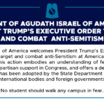Statement of Agudath Israel of America on President Trump’s Executive Order to Target and Combat Anti-Semitism